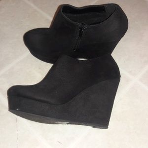 Black suede shoes
